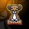 Cougar mascot esport logo design