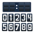 illustration of a countdown timer, mechanical scoreboard