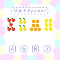 illustration. counting game for preschool children. mathe