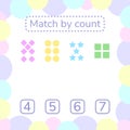 illustration. counting game for preschool children. mathe