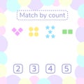 illustration. counting game for preschool children. mathe