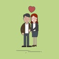 Illustration of couple avatar isolated