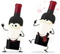 Happy And Drunk Red Wine Bottle Character