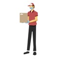 illustration of courier divery clip art