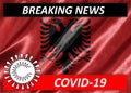 COVID-19 on Albania Flag