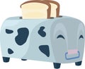 Illustration cow toaster Royalty Free Stock Photo