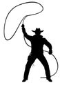 Illustration of cowboy with lasso