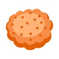 Illustration of cracker cookie. Food item for bars, restaurants and shops.