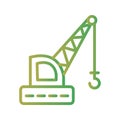 Illustration Crane Icon For Personal And Commercial Use.