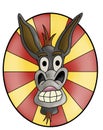 Illustration of a crazy looking donkey Royalty Free Stock Photo