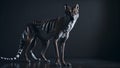 Extinct Tasmanian Tiger: Realistic 3D Renderof a Rare Predator Created With Generative Ai