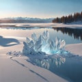 Illustration, blocks of ice Royalty Free Stock Photo
