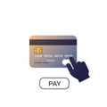Illustration of a credit card featuring a gradient design from dark Royalty Free Stock Photo