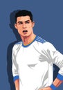 Illustration of Cristiano Ronaldo, Player in Real Madrid