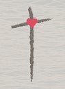 Cross with a heart easter symbol