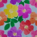 Illustration. Cross-stitch. Briar, wild rose. Seamless pattern Royalty Free Stock Photo