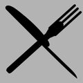 illustration crossed fork and knife that looks so attractive