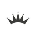 Illustration of crown icon on white background Royalty Free Stock Photo