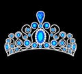 Illustration crown tiara women with glittering