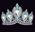 crown tiara women with glittering precious stones