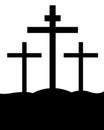 Illustration Of Crucifixion Of Jesus Christ On The Cross At Calvary Mountain