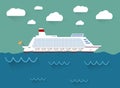 The illustration of cruise ship