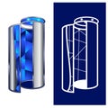Illustration of Cryo Chamber can Use also as Logo Royalty Free Stock Photo