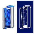 Illustration of Cryo Chamber can Use also as Logo