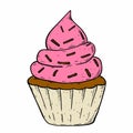 illustration of a cup cake Royalty Free Stock Photo