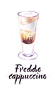 Illustration of cup of Freddo cappuccino