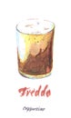 Illustration of cup of Freddo cappuccino