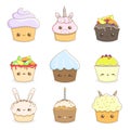 Illustration cupcake cute childrens cartoon