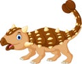 Cute and adorable ankylosaurus cartoon Royalty Free Stock Photo