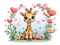 Cute adorable giraffe
