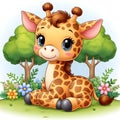So cute adorable giraffe