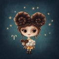 Aries girl Royalty Free Stock Photo