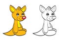 Cute cartoon baby kangaroo Royalty Free Stock Photo