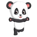 Cute baby panda cartoon Royalty Free Stock Photo