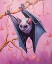 Illustration of a cute bat