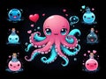 Cute big eye octopus Royalty Free Stock Photo