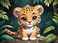 Cute big eye tiger Royalty Free Stock Photo