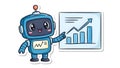 Robot Presenting Growth Chart, AI Business Analytics, Automation Royalty Free Stock Photo