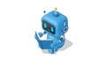 Robot Reading Book. AI Learning, Education Concept. Royalty Free Stock Photo