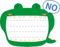 Cute caiman noteboard