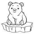 Illustration of cute cartoon baby Polar Bear Royalty Free Stock Photo