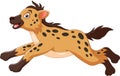 A cute cartoon hyena running