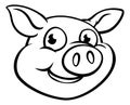 Cartoon Pig Character Mascot Royalty Free Stock Photo