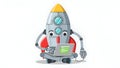 Rocket Robot Coding on Laptop Startup, Technology, Innovation Royalty Free Stock Photo