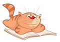 Illustration of a Cute Cat. Cartoon Character