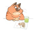 Illustration of a Cute Cat. Cartoon Character